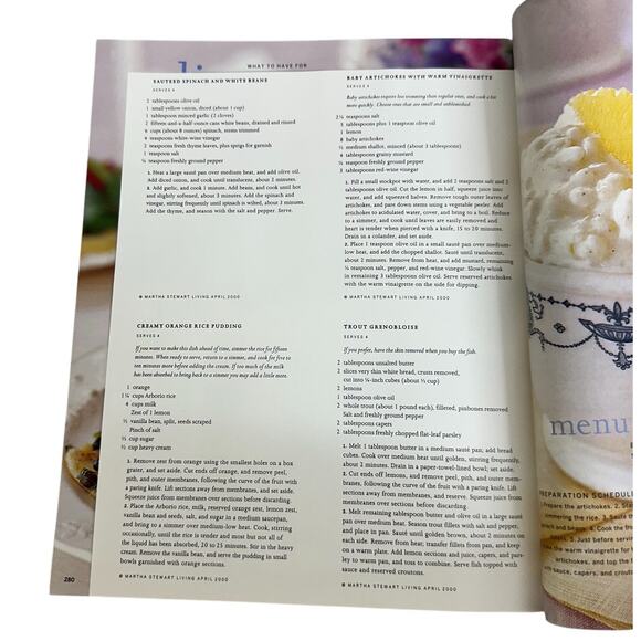 Vintage Martha Stewart Living Magazine April 2000 with Recipe Cards SPRING - Picture 5 of 7